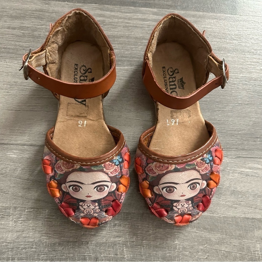 Toddler Girls Little Frida's Leather Huaraches Mexican Sandals